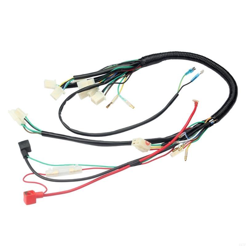 4X7F Full Electric Wiring Harness for 50cc 70cc 90cc 110cc 125cc Pit Dirt Bikes ATV
