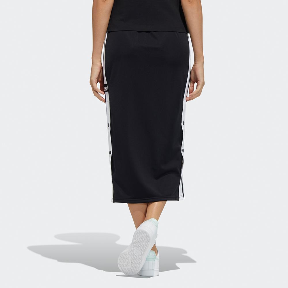 Adidas Originals Adibreak Skirt With Drawstring Mid Waist Loose Sports Snap Button Casual Long Skirt Women skirts Black H39022
