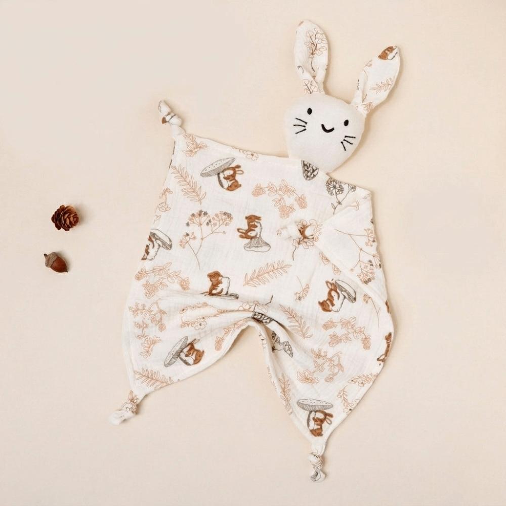 Cotton Security Blanket Double Layer Baby Lovey Cute Soothing Towel Nursery Comfort