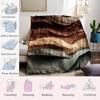 Brown Wave Texture Flannel Blanket Warm Soft Halloween Christmas Couch Warm Cozy Decorative Decor Gift for All Season