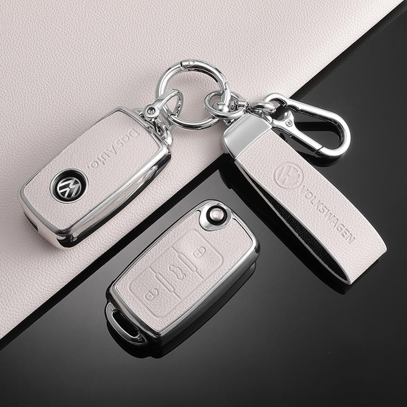 Pentru VOLKSWAGEN VW Carcasă Cover Shell din Piele pentru Cheie Auto Remote Pentru Volkswagen VW Polo Golf Passat Tiguan Beetle Caddy T5 Up Eos Keych