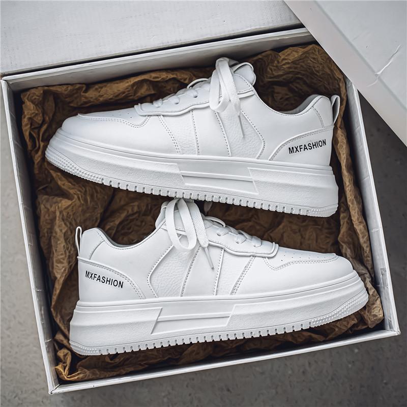 

XZ31 spring and summer men s shoes thick baseplate shoes lightweight niche original versatile white shoes student leisure sports men s shoes 39 белый