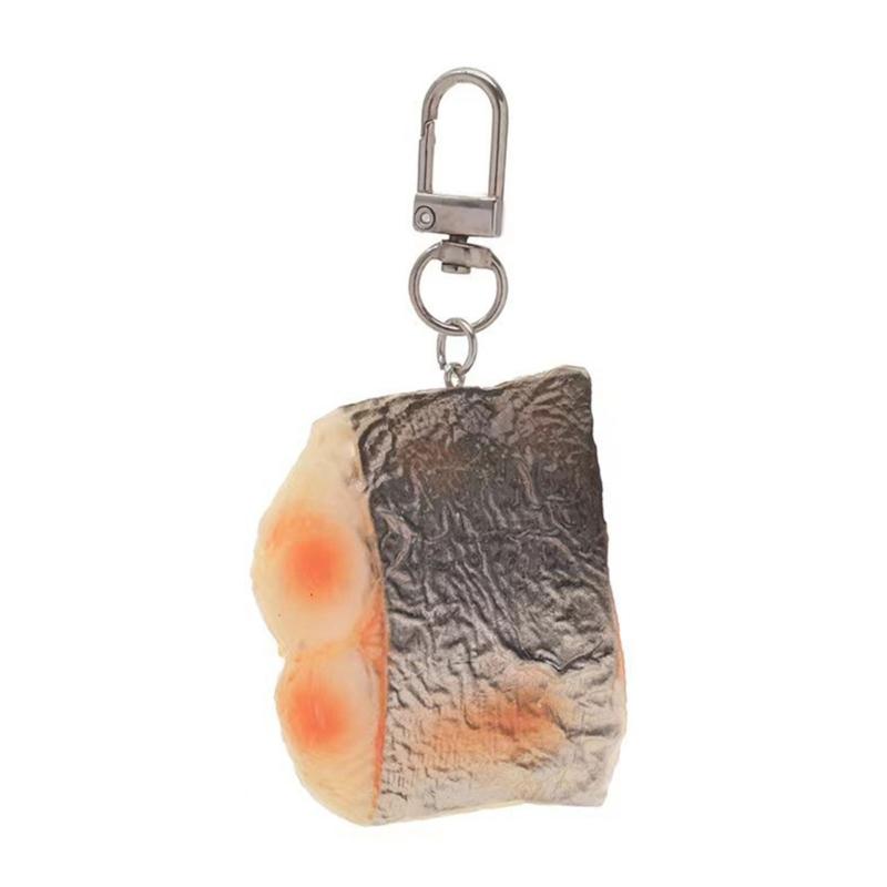 

Colorful Fish Meat Keychain Detailed Craftsmanship PVC Texture Bag Hanging Ornament Suitable for Fun Accessory Gift 1