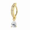 Sexy Zircon Belly Button Rings Stainless Steel Shiny Body Jewelry Fashion Gem Navel Piercing  Gift