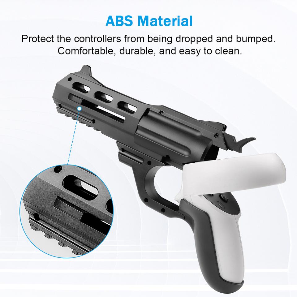 Quick Installation Pistol Grips Combo VR Experience Gun Stock For Oculus Quest 2 Shooting Game Controller Gun Holder