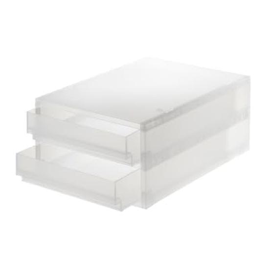 MUJI Polypropylen Kleinteile-Aufbewahrungsbox mit 2 Schubladen 83831974,