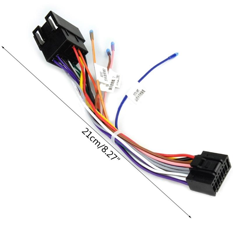 Radio Stereo Wire Harness Adapter Music Player Connector Replacement 16P Plug Connector Wiring
