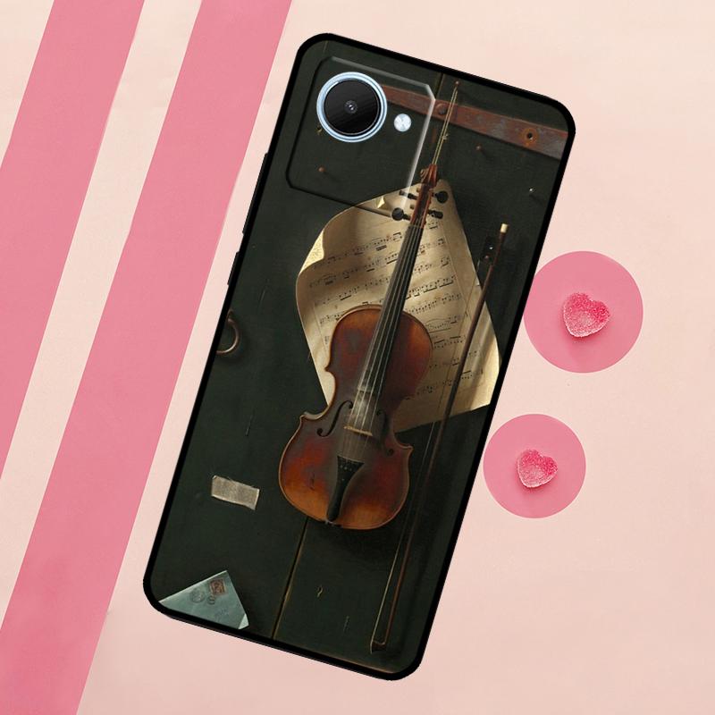 Music Violin For Realme 15 10 11 12 13 14 Pro Plus C65 C67 C75 C63 C61 C55 C51 C53 C35 GT6 GT7 Pro Case