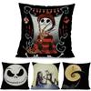 Einzigartiges Nightmare Before Christmas Geisterkopf-Design Dekorative Kissenhülle Baumwolle Leinen Material Leicht zu reinigen