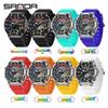 Sanda Octagonal Transparent Multifunctional Waterproof Unisex Wristwatch