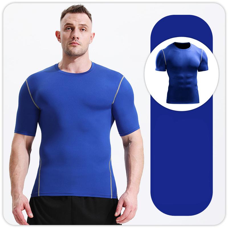 Men's Running T-Shirt Fitness Outdoor Tights Sports Short Sleeve Tops Quick-drying Shirts M L XL XXL 3XL 4XL