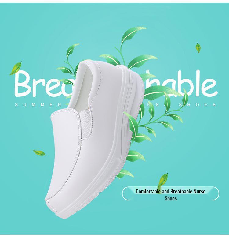 2023 Women's Plus Size Casual White Nurse Shoes for Outdoor Travel and Sports