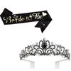 Hen Party Bride To Be Headband Crown Sash Accessory for Bride Hen Night Bachelorette Party Decorations Gift