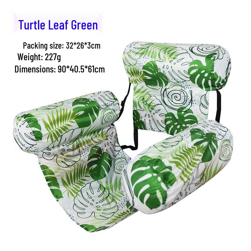 Tumbona Flotante Inflable Plegable Transfronteriza con Respaldo y Malla