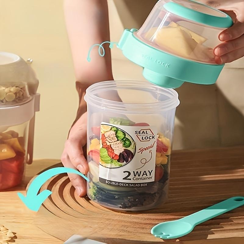 Set di Tazze Portatili per Insalata di Frutta, Cereali e Yogurt: A prova di perdite, Lavabile in lavastoviglie, Adatto per Lavoro, Scuola e Viaggio - Regali Perfetti per Halloween e Natale