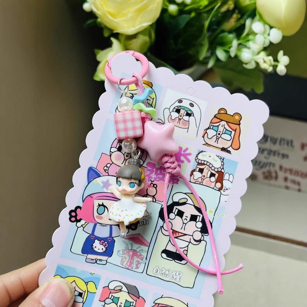Bread Change Baby Cute Grain Keychain DIY Mobile Phone Chain Accessories Jasmine Pendant Cute Car Pendant