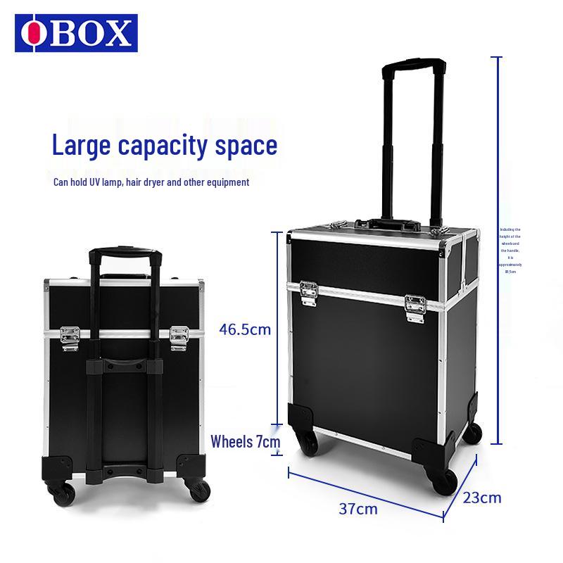 Large Universal Makeup Case with Wheels - Professional Storage for Beauty, Hairdressing, Nail Art, and Tattoo Supplies