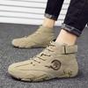 Classic  Men's Ankle Boots Spring New Comforts Wear-resistant High Top Leather Boots Desert Boot Loafers Motocycle Shoes