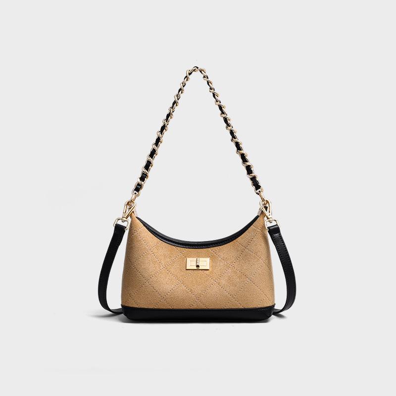 Bags New women's bags Autumn and winter shoulder messenger bags Fashion high-end commuter diamond chain armpit bags