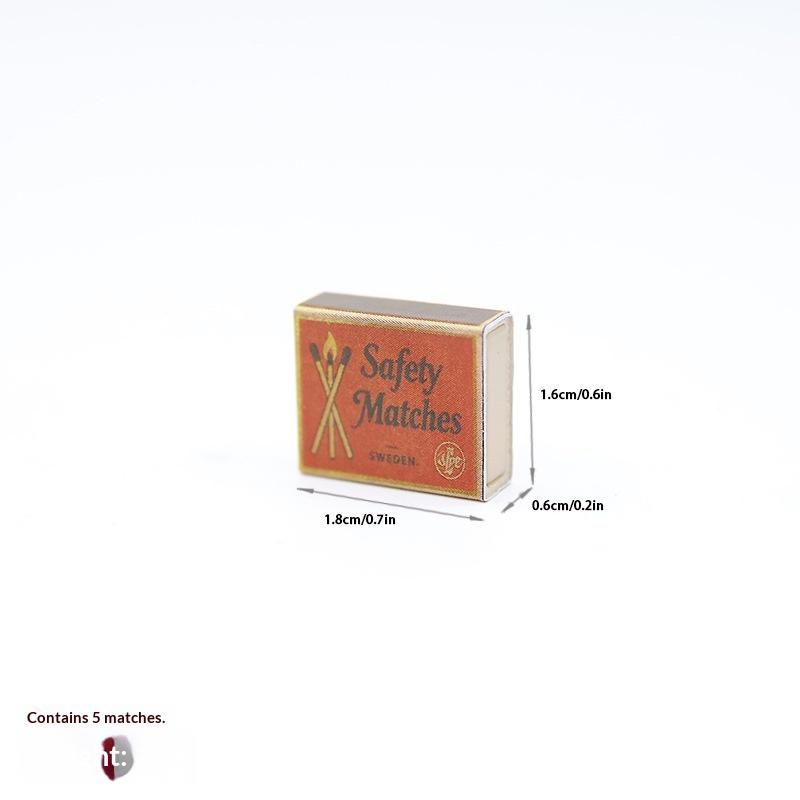 Dollhouse Mini Vintage Match Box Model, Realistic Miniature Accessory For Scene Layout, Photography Props & Diorama Decor