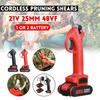 Cordless Pruner Electric Pruning Shear with Battery Efficient Fruit Tree Bonsai Pruning Branches Cutter Red/Black