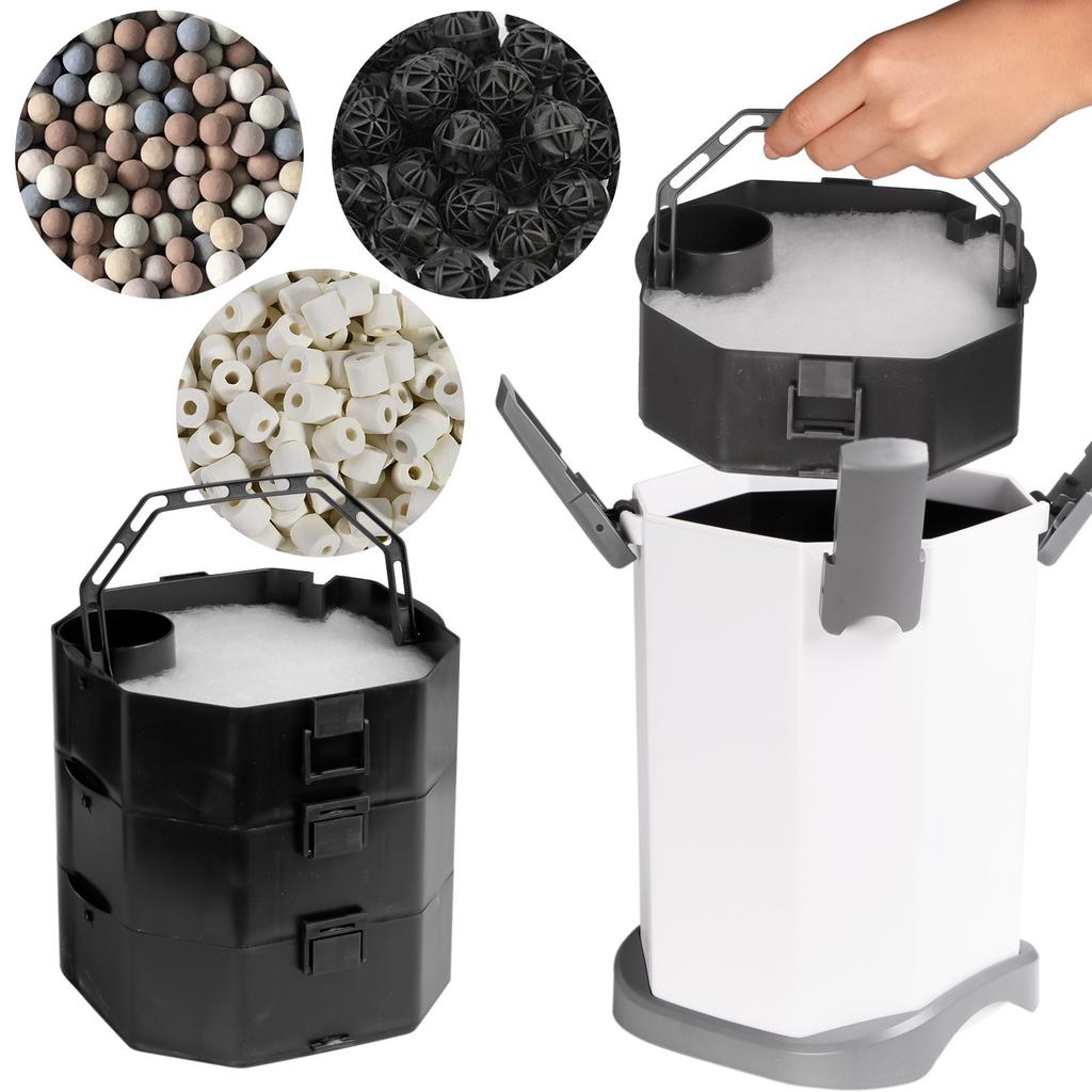 External Canister Filter for Aquariums 100-250L, Silent, Energy-Saving