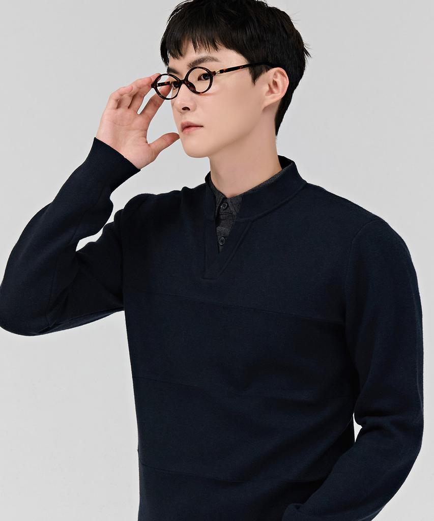 CHASECULT Men'S Shirt Layered Sweater - Green