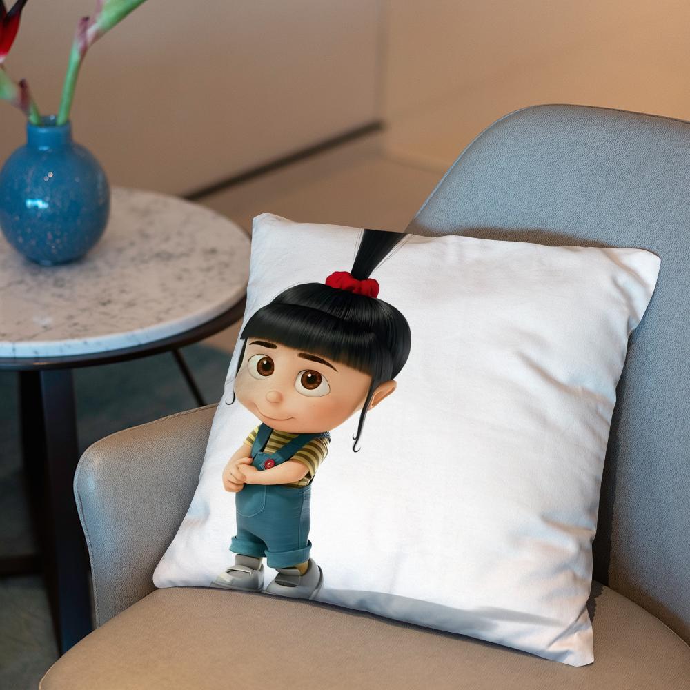 A-Agnes cute Cushion Cover 2-in-1 Reversible Plush Pillow Cover | Car/Sofa/Bed | Perfect Gift