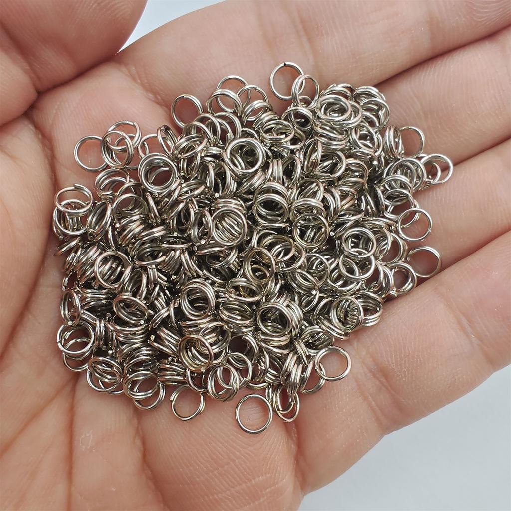 5/6/8/10mm 200-500pcs Popular Iron Double Ring Connecting Loops Rings For Jewelry Making DIY Accessories Split Jump Open Connectors Jewelry Accessory