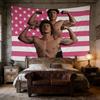 Heated Rivalry Shane  Ilya Tapestry Pink US Flag Hockey Romance Wall Art BookTok Decor for Bedroom Dorm