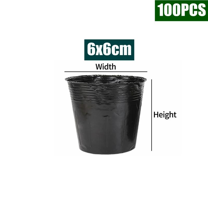 10-100Pcs Plastic Seedling Cup Disposable Thickened Nursery Pots For Transplanting Flower Vegetable Planting Seeding Grow Bags