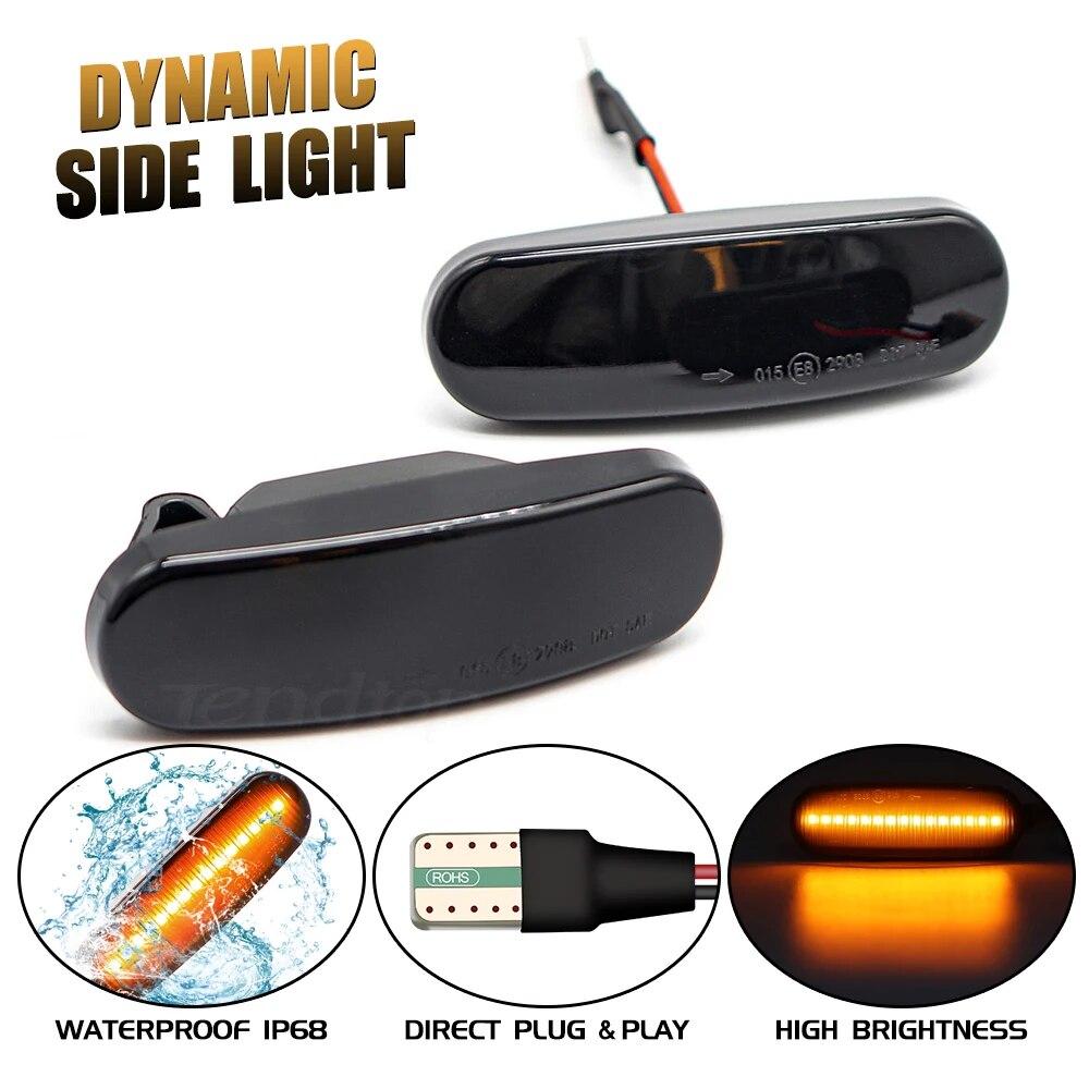 Dynamic Side Marker Light For Fiat Panda 169 Grande Punto Evo Doblo Fiorino Linea Idea For Peugeot Citroen Lancia Turn Signal