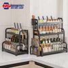 Multifunctional Carbon Steel Kitchen Countertop Spice and Storage Rack