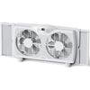 9-Inch Twin Window Fan with Reversible Airflow, Thermostat Control, 3 Speeds & Expandable Width for Home Bedroom