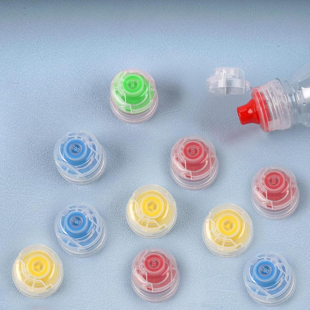 Push Pull Replacement Caps for 28 Mm Water Bottle 40 Pcs Colorful Flip Cover Plastic Replacement Lids for Sport Water Bottle CompatibleOutdoor Sports