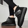 Fashion Winter Men's Snow Boots Cold Resistant Plush Insulation Cotton Shoes Male High Top Buckle Strap Anti Slip Short Ankle Boots 2024