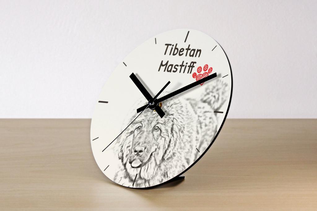 Tibetan Mastiff, Do khyi – Wall clock with a dog, shelf clock with a print | Art-Dog