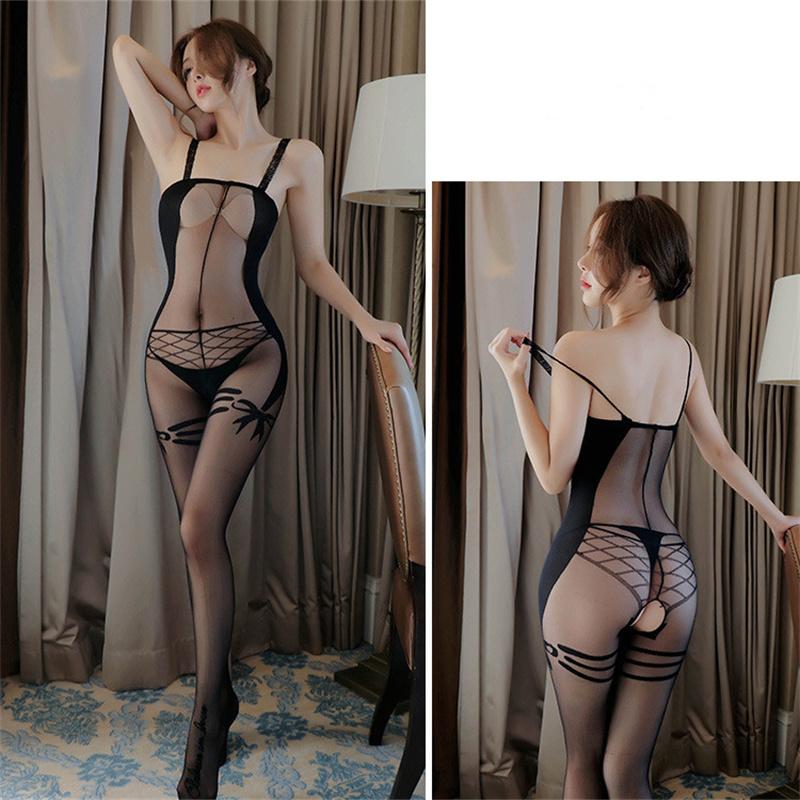Women's Erotic Lingerie Sexy Transparent Temptation One-piece Mesh One-piece Stockings