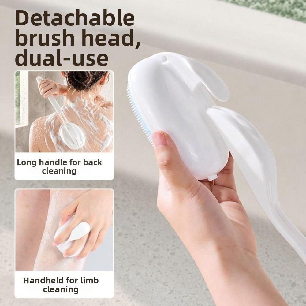 Long Handle Bath Brush Soft Bristle Back Scrubber New Body Cleansing Brush  For Bathroom