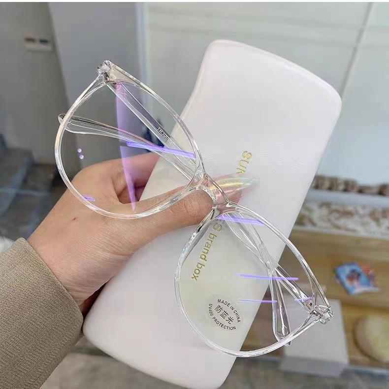 

Vintage Oversized Transparent Glasses Anti Blue Light Glasses Women Men Round Frame Computer Eyewear Fashion Plain Glasses