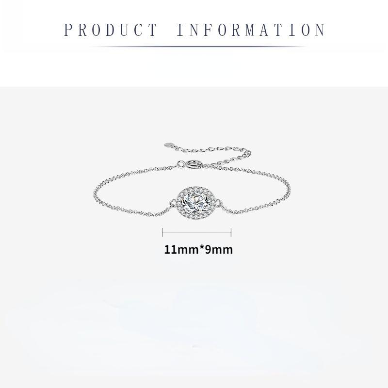 Sace Gems Zircon Bracelet Jewelry Geometric Bead Chain Link Bracelets Fashion Fine Wedding Gift for Girlfriend Women