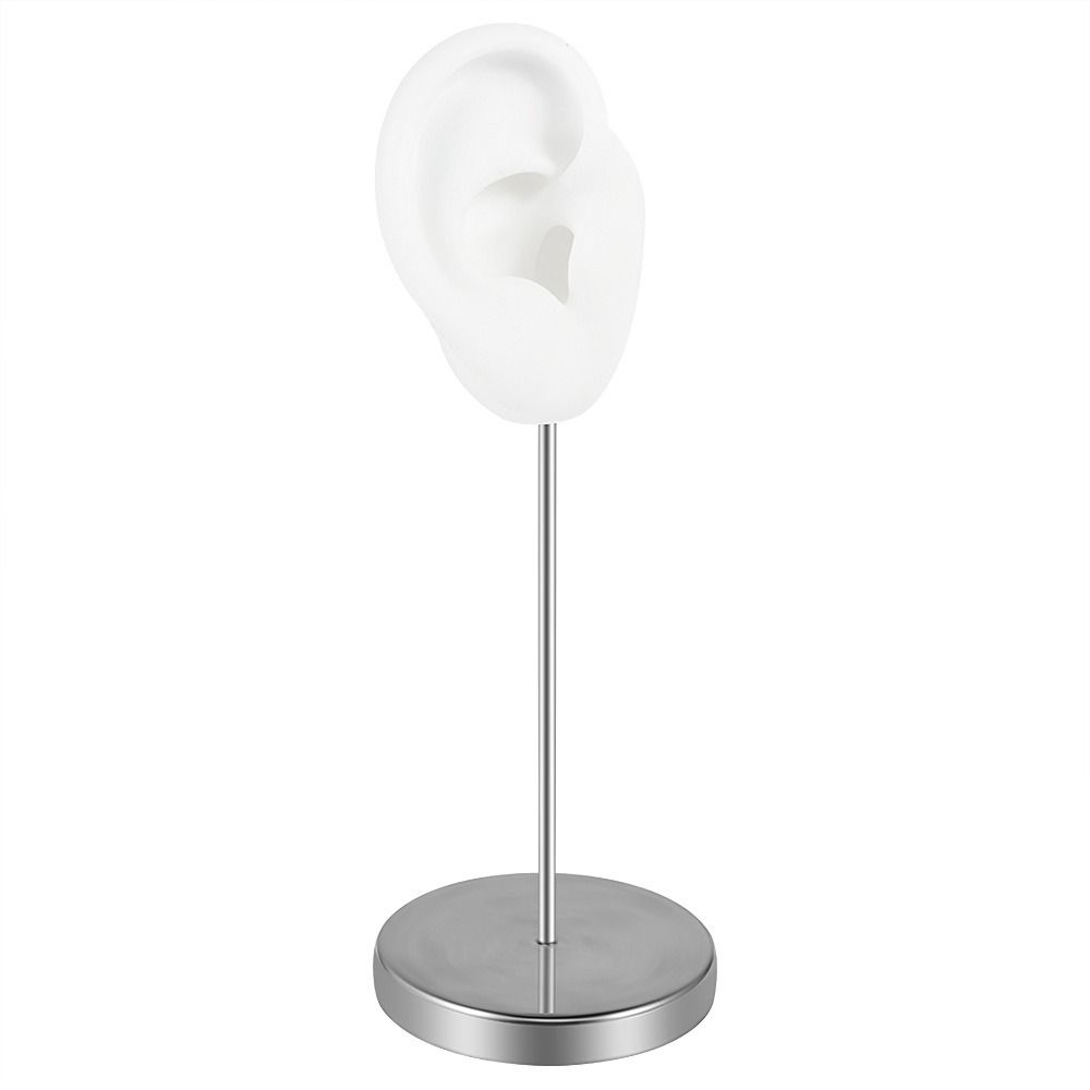 Piercable Silicone Ear Model Zinc Zinc Alloy Stand Earrings Display Stand Human Ear Model Rack  Girls Women