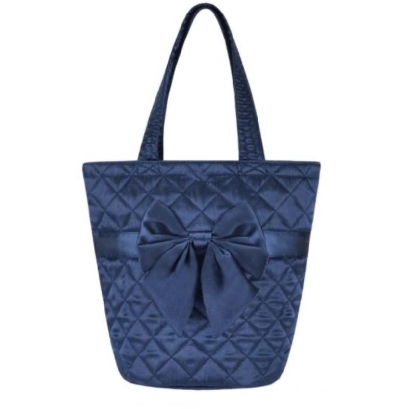 

Naraya Ribbon Bag, Bucket Shape, Small, Navy Blue [Used]