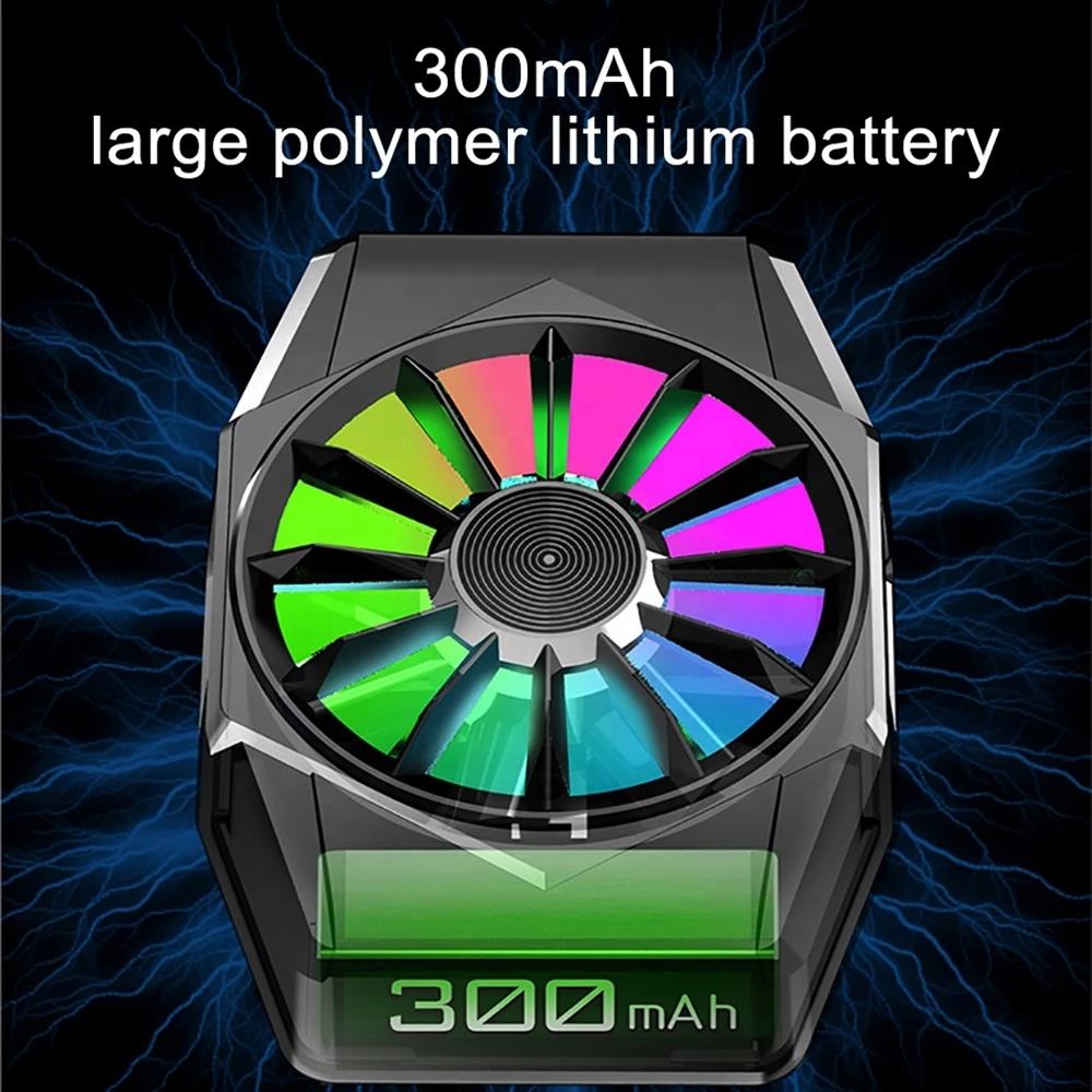 X11 Universal Colorful Breathing Light Magnetický chladicí ventilátor pro mobilní telefon pro hru PUBG IOS Chladič chladiče pro Android