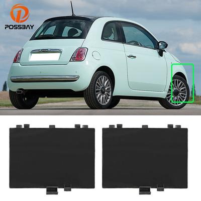 Przednie lewe/prawe łuki samochodu nadkole Panel pokrywy czarne czapki dla Fiat 500 2007-zewnętrzne części zamienne