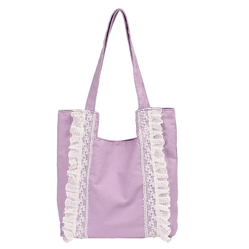 Sweet Wind Lace Portable Tote Bag Women's Bag Summer New Bow Shoulder Bag Armpit Bag