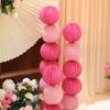 Honeymoon Decor Honeycomb Pillar Set: Wedding and Bedroom Lantern Wall Bunting.