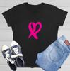 Ribbon Heart Sarcastic Novelty Graphics Funny Womens T-Shirt