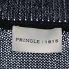 Pringle Argyle Langarm V-Ausschnitt Strick-Cardigan 38 Marine Herren Gebraucht