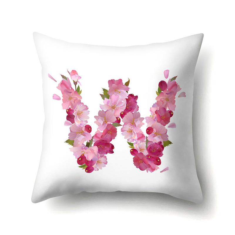 Polyester Kissenbezug Heim Auto Dekoration Druck Kissenbezug 26 Englische Buchstaben Kissenbezug
